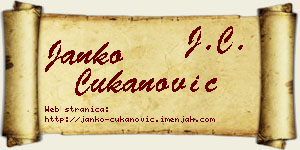Janko Čukanović vizit kartica